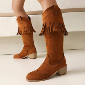 High Shaft Suede Boots Plus Size - Women Boots Available 34-43