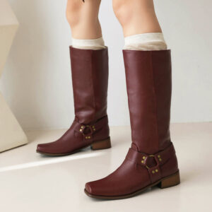 Square Toe Cowboy Boots Women | Chunky Heel Western Boots for Ladies